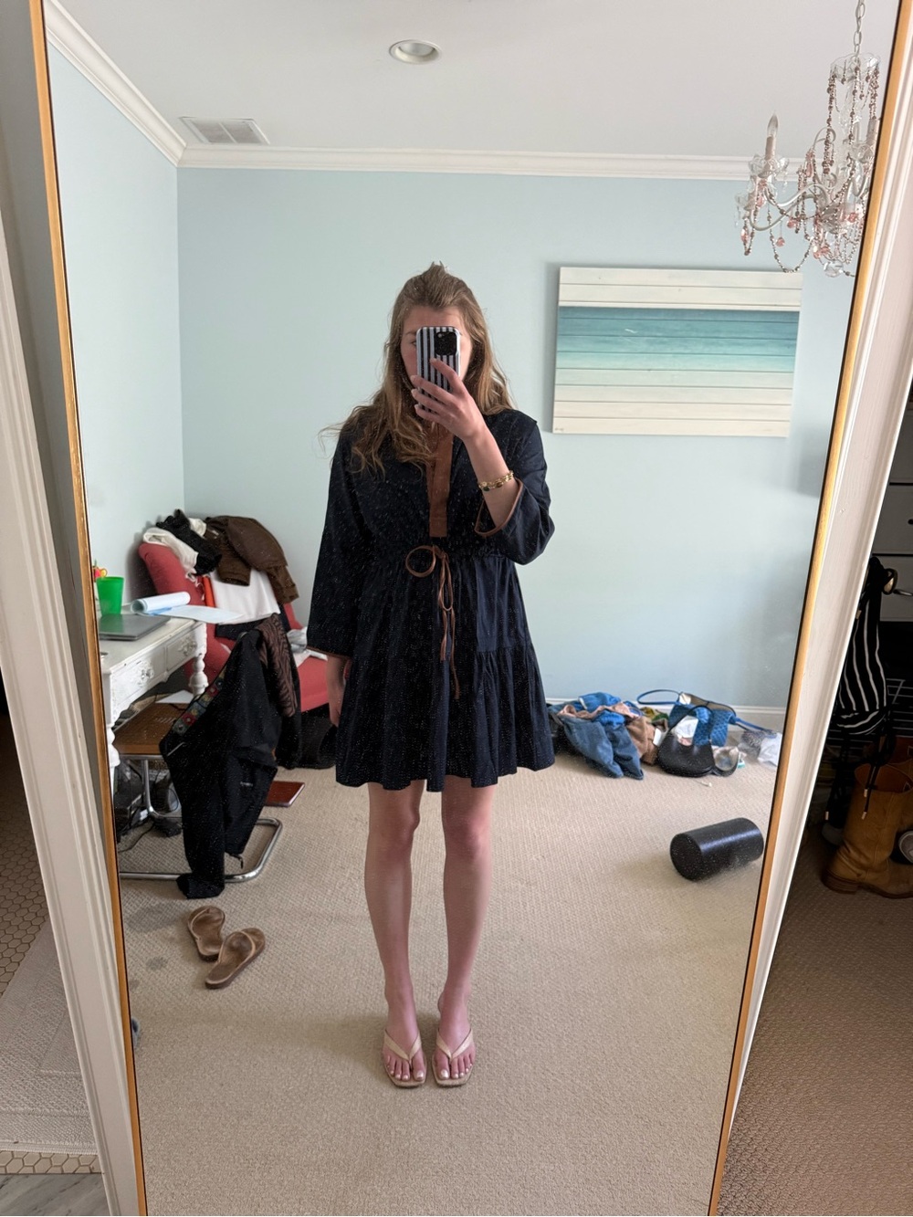 NWT Tuckernuck V-Neck Tie-Waist Dress